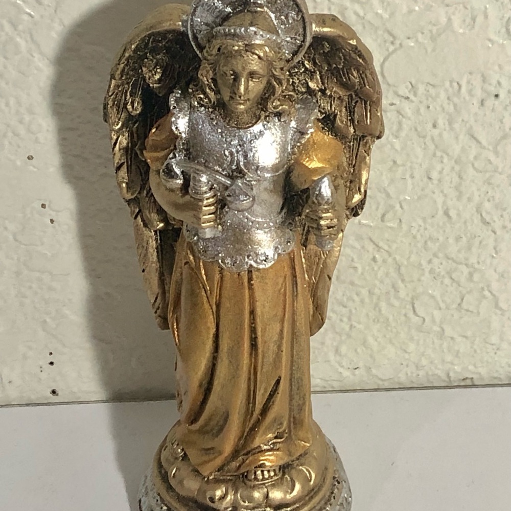 Gold and Silver Archangel Uriel Figurine